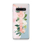 Blush Pink Personalised Name Floral Samsung Galaxy S10 Plus Case