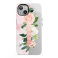 Blush Pink Personalised Name Floral iPhone 13 Full Wrap 3D Tough Case