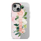 Blush Pink Personalised Name Floral iPhone 13 Mini Full Wrap 3D Tough Case