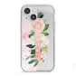 Blush Pink Personalised Name Floral iPhone 13 Mini TPU Impact Case with White Edges