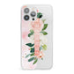 Blush Pink Personalised Name Floral iPhone 13 Pro Max Clear Bumper Case