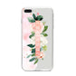 Blush Pink Personalised Name Floral iPhone 8 Plus Bumper Case on Silver iPhone