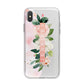 Blush Pink Personalised Name Floral iPhone X Bumper Case on Silver iPhone Alternative Image 1