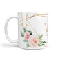 Blush Pink Rose Floral Personalised 10oz Mug Alternative Image 1