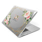 Blush Pink Rose Floral Personalised Apple MacBook Case Side View