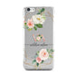 Blush Pink Rose Floral Personalised Apple iPhone 5c Case