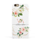 Blush Pink Rose Floral Personalised Apple iPhone 6 3D Snap Case