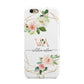 Blush Pink Rose Floral Personalised Apple iPhone 6 3D Tough Case