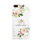 Blush Pink Rose Floral Personalised Apple iPhone 7 8 Plus 3D Tough Case