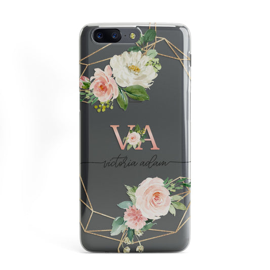 Blush Pink Rose Floral Personalised OnePlus Case