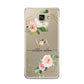 Blush Pink Rose Floral Personalised Samsung Galaxy A9 2016 Case on gold phone