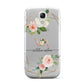 Blush Pink Rose Floral Personalised Samsung Galaxy S4 Mini Case