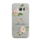 Blush Pink Rose Floral Personalised Samsung Galaxy S6 Edge Case