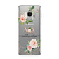Blush Pink Rose Floral Personalised Samsung Galaxy S9 Case