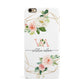 Blush Pink Rose Floral Personalised iPhone 6 Plus 3D Snap Case on Gold Phone