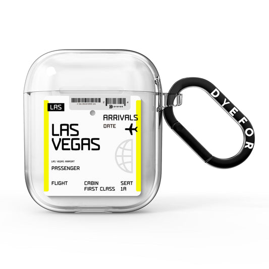 Boarding Pass AirPods Clear Case
