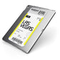 Boarding Pass Apple iPad Case on Grey iPad Side View