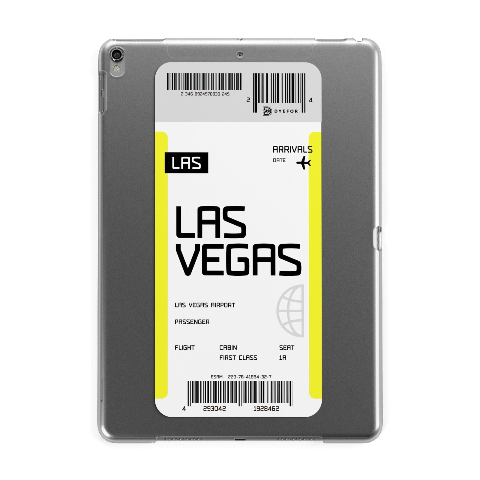 Boarding Pass Apple iPad Grey Case