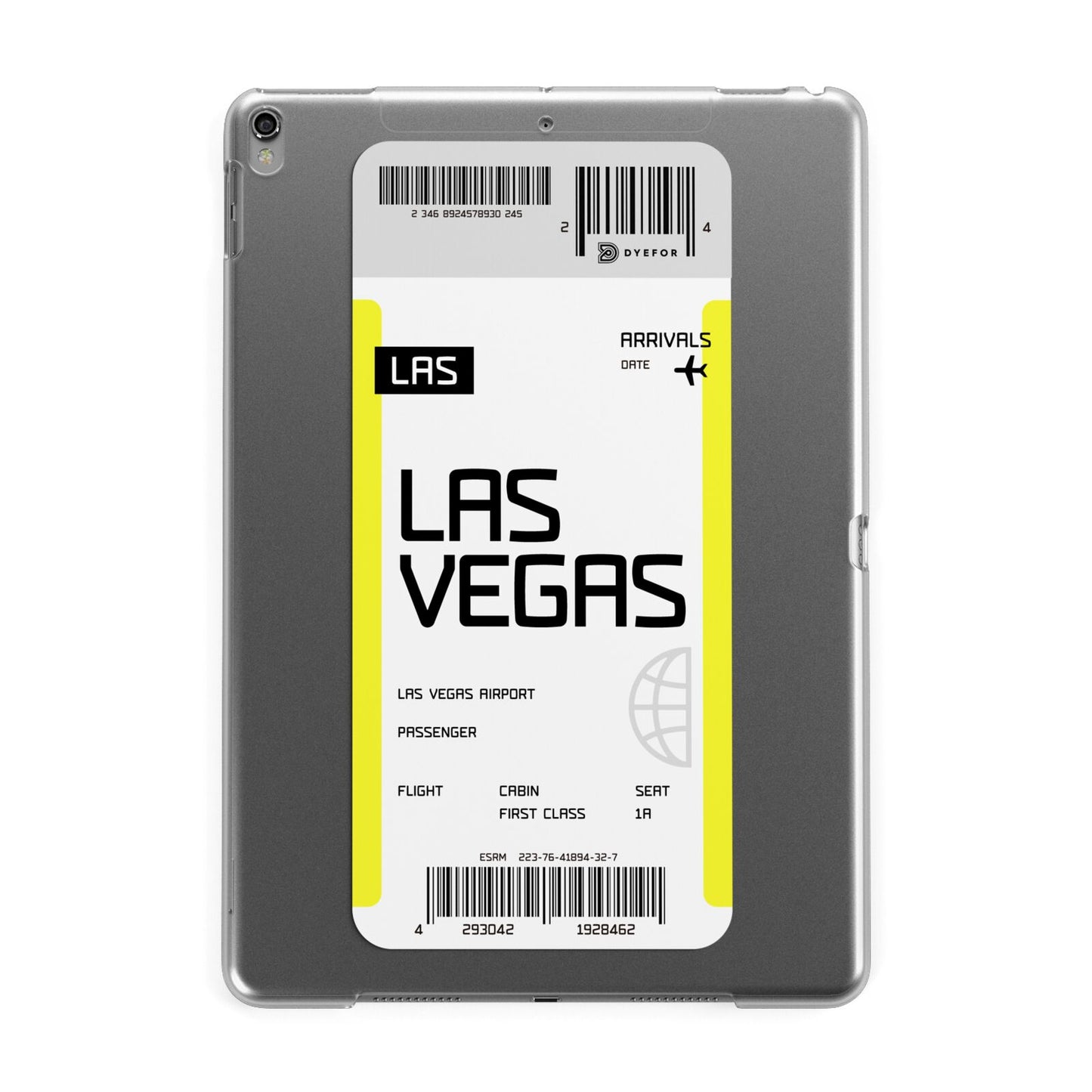 Boarding Pass Apple iPad Grey Case