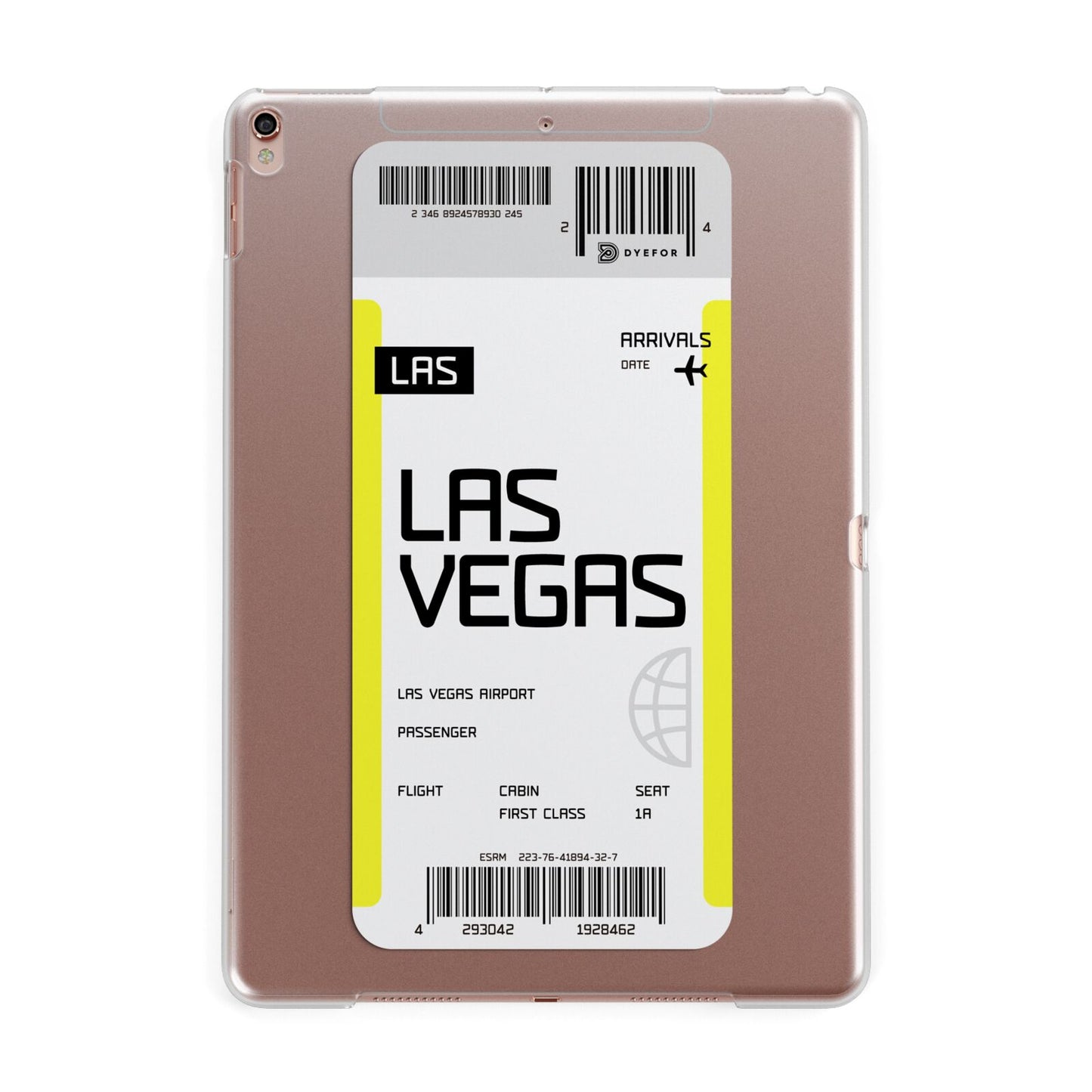 Boarding Pass Apple iPad Rose Gold Case
