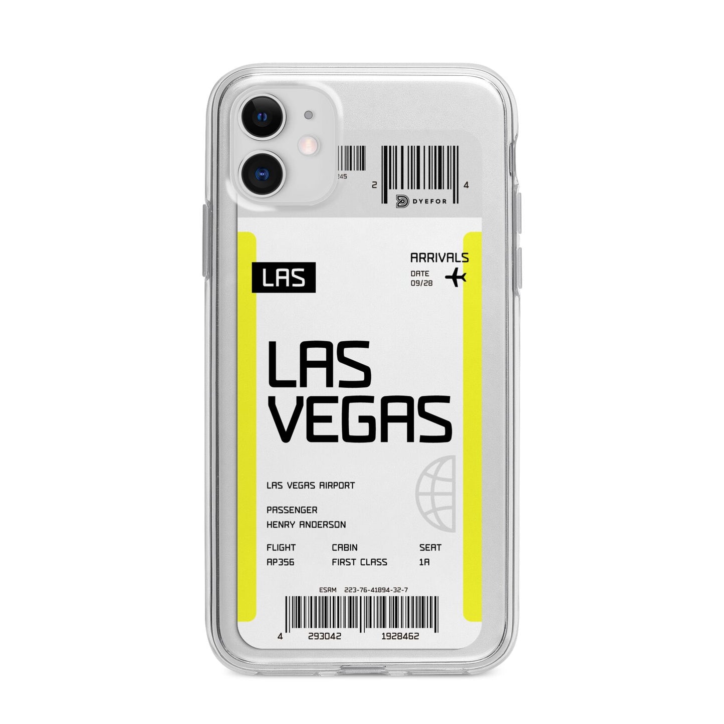 Boarding Pass Apple iPhone 11 in White with Bumper Case
