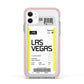Boarding Pass Apple iPhone 11 in White with Pink Impact Case