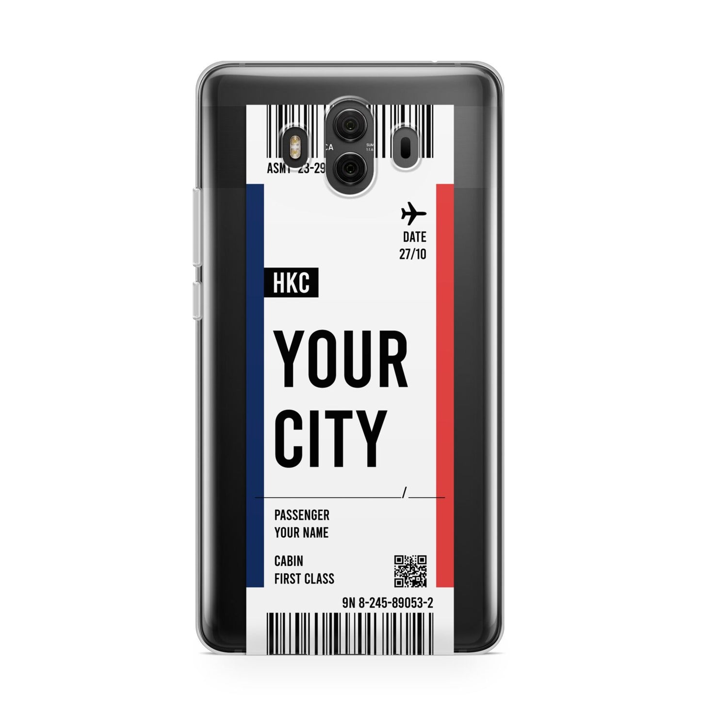 Boarding Pass Ticket Huawei Mate 10 Protective Phone Case