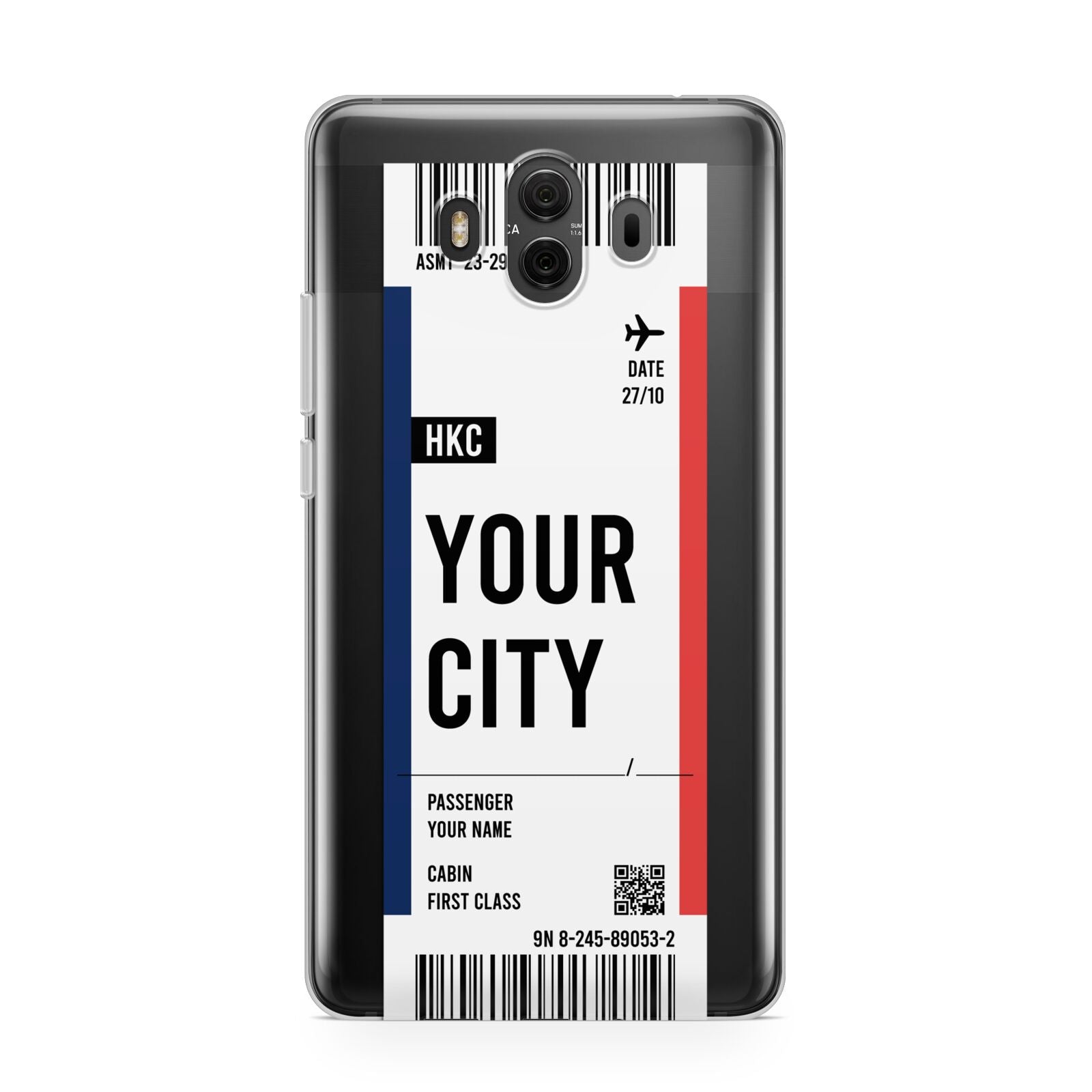 Boarding Pass Ticket Huawei Mate 10 Protective Phone Case