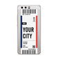 Boarding Pass Ticket Huawei P10 Phone Case