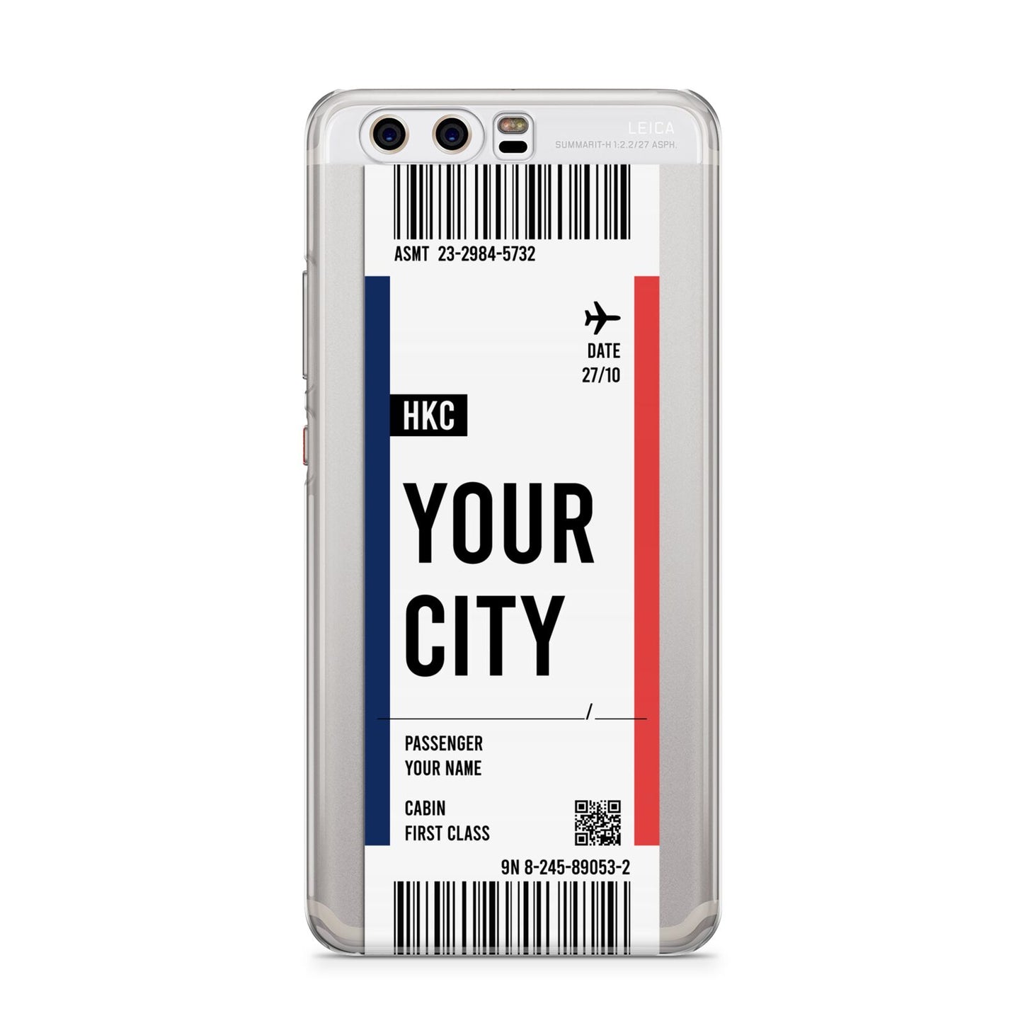 Boarding Pass Ticket Huawei P10 Phone Case