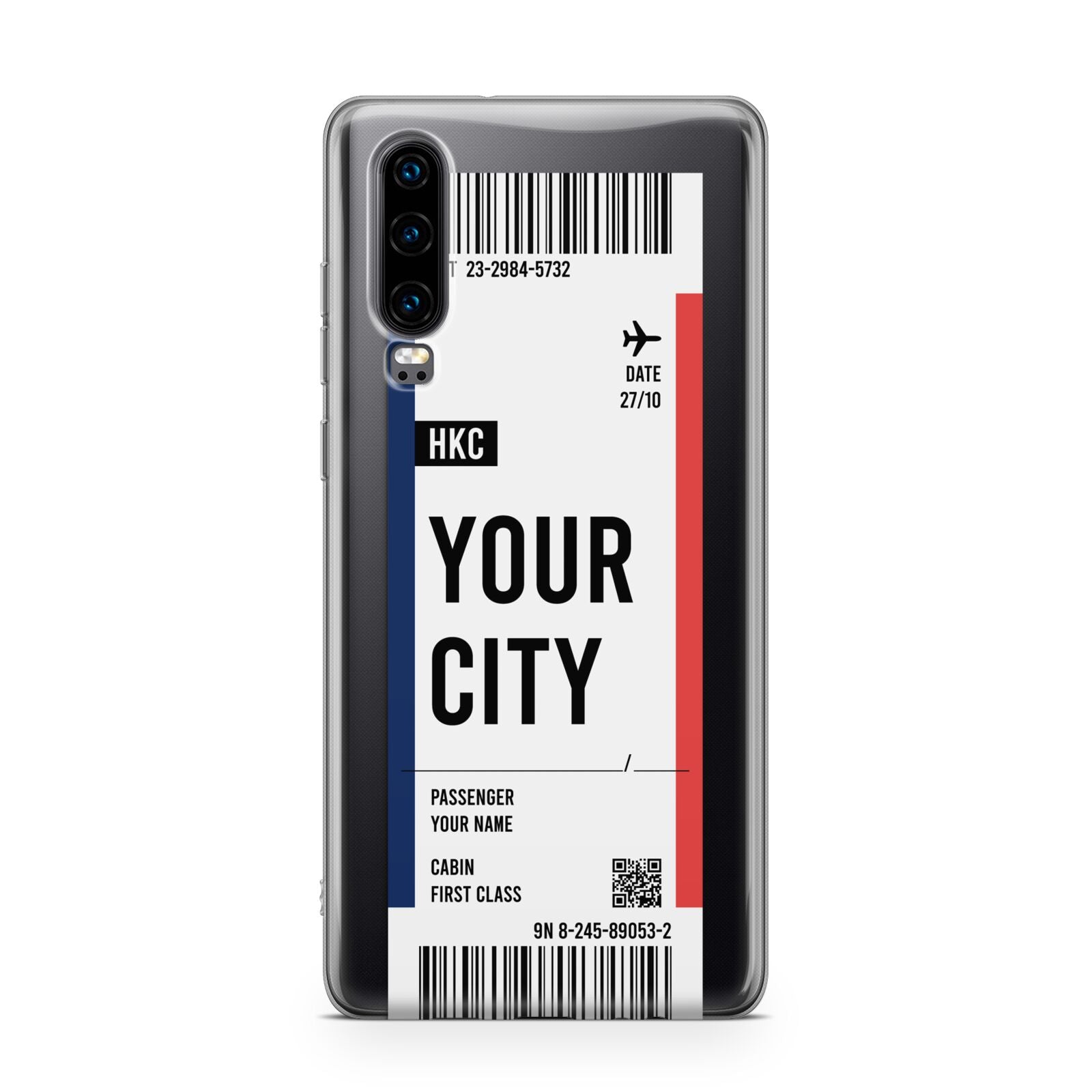 Boarding Pass Ticket Huawei P30 Phone Case