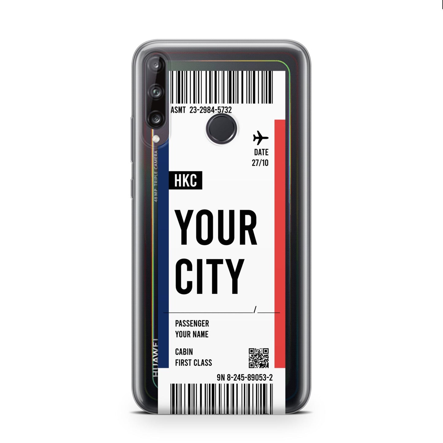 Boarding Pass Ticket Huawei P40 Lite E Phone Case