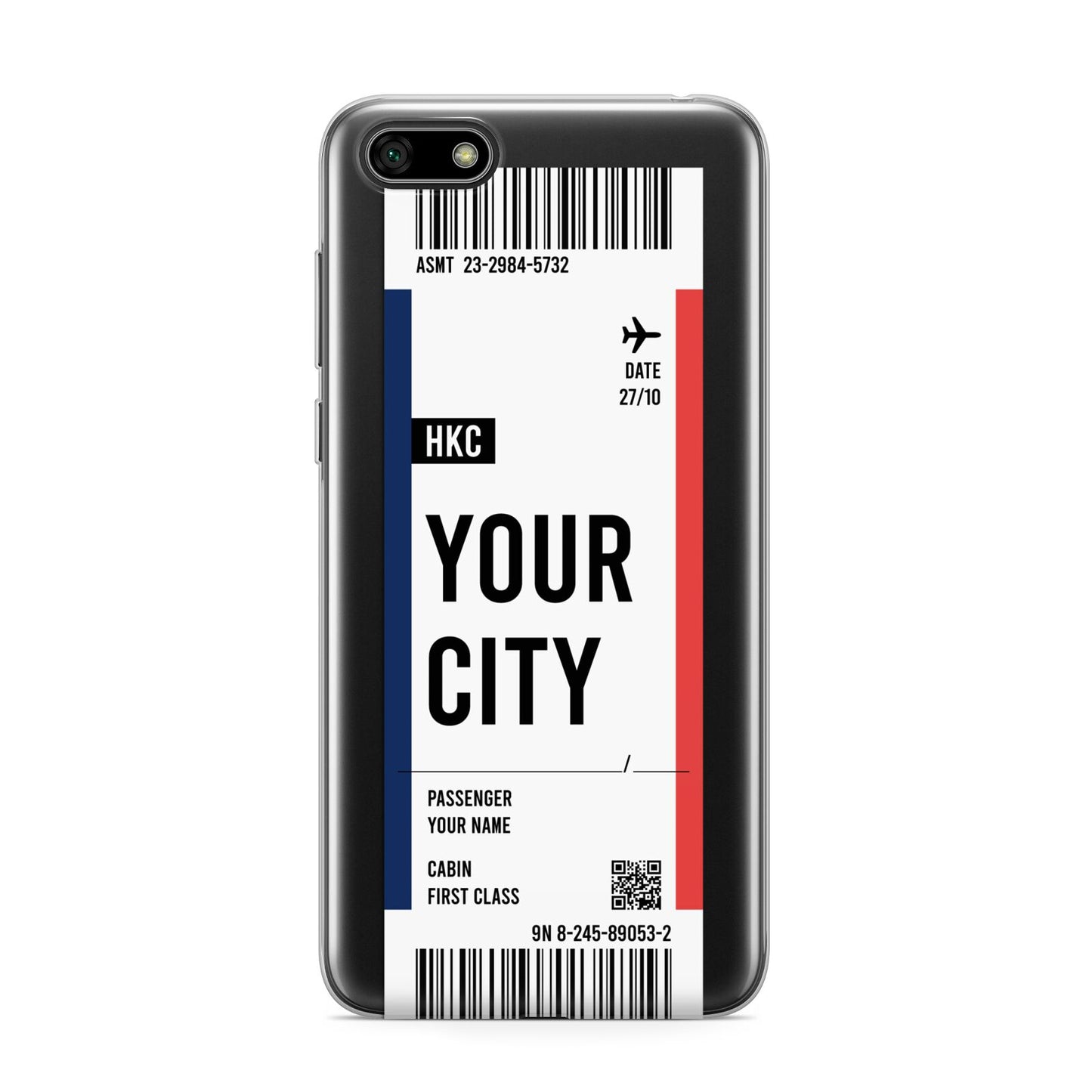 Boarding Pass Ticket Huawei Y5 Prime 2018 Phone Case