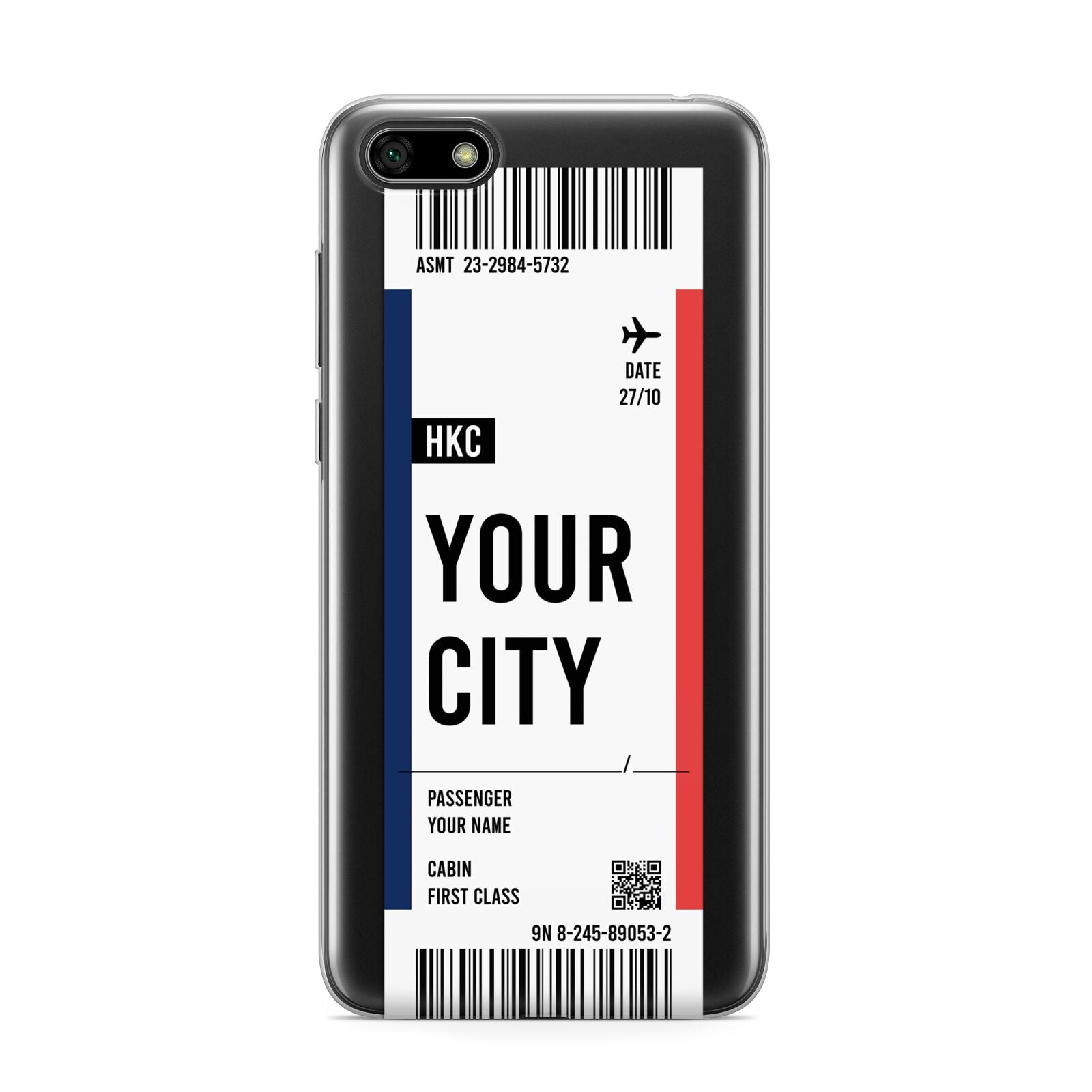 Boarding Pass Ticket Huawei Y5 Prime 2018 Phone Case