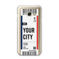 Boarding Pass Ticket Samsung Galaxy A3 2017 Case on gold phone