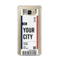 Boarding Pass Ticket Samsung Galaxy A7 2016 Case on gold phone