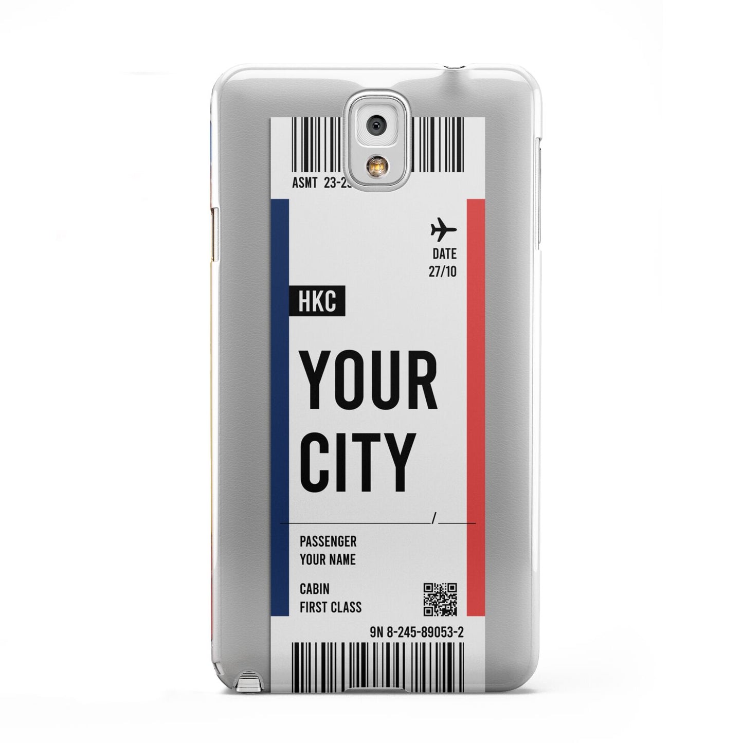 Boarding Pass Ticket Samsung Galaxy Note 3 Case