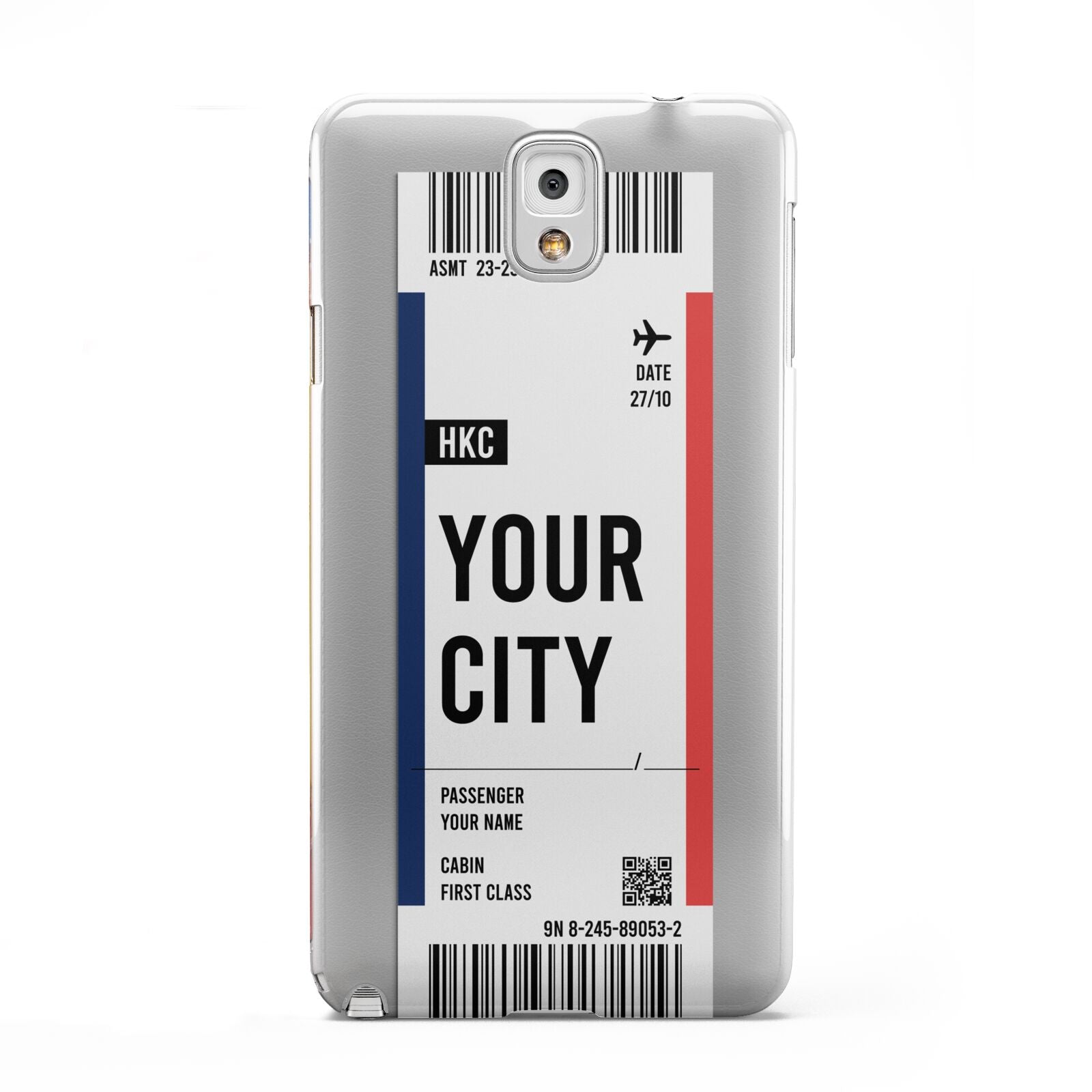 Boarding Pass Ticket Samsung Galaxy Note 3 Case