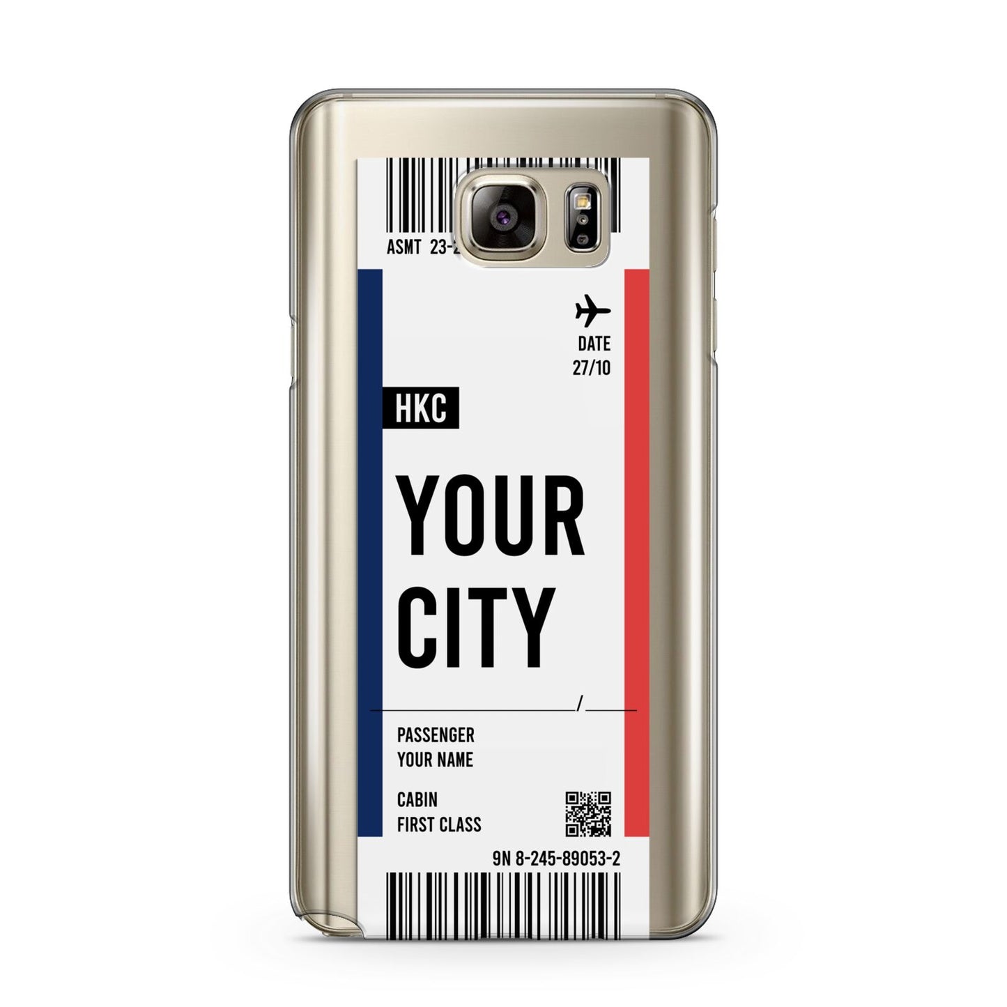 Boarding Pass Ticket Samsung Galaxy Note 5 Case