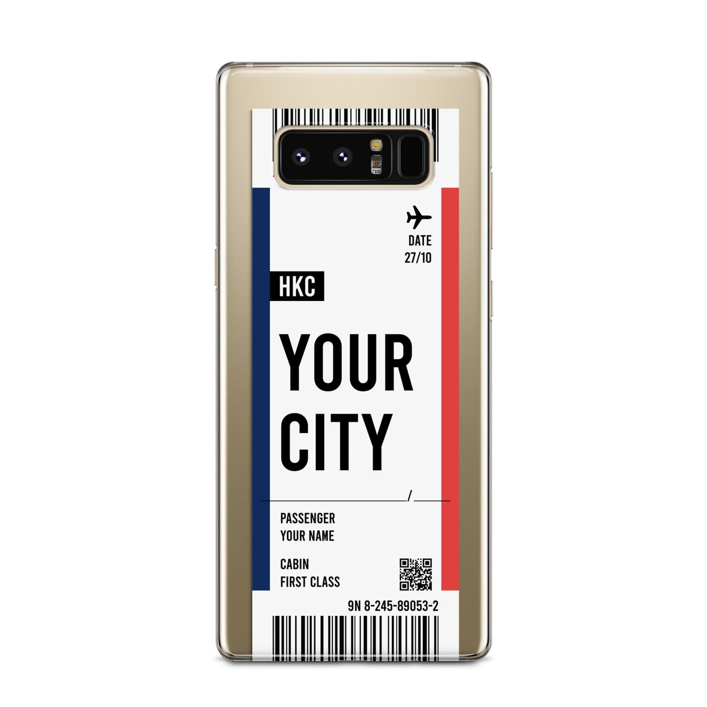 Boarding Pass Ticket Samsung Galaxy Note 8 Case
