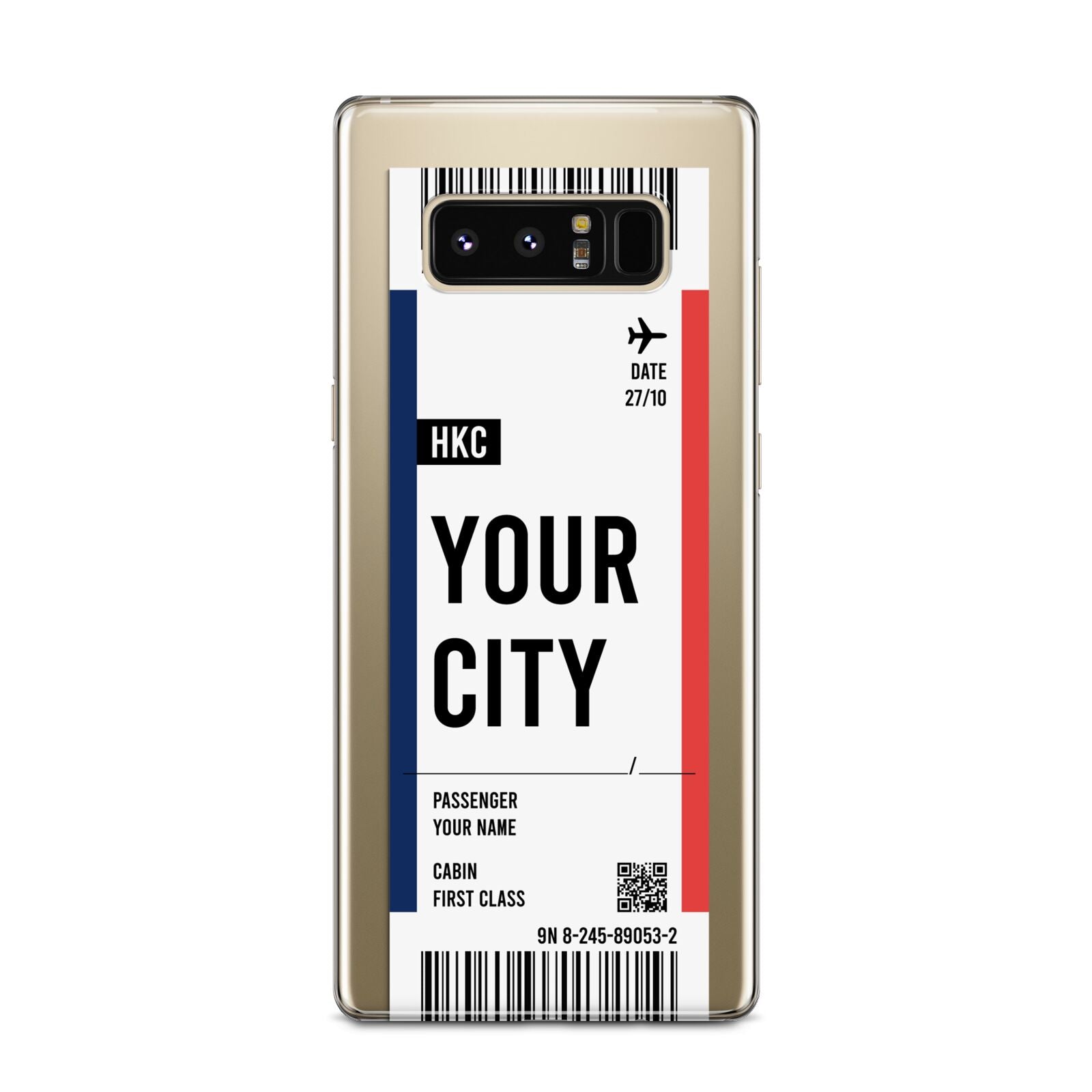 Boarding Pass Ticket Samsung Galaxy Note 8 Case