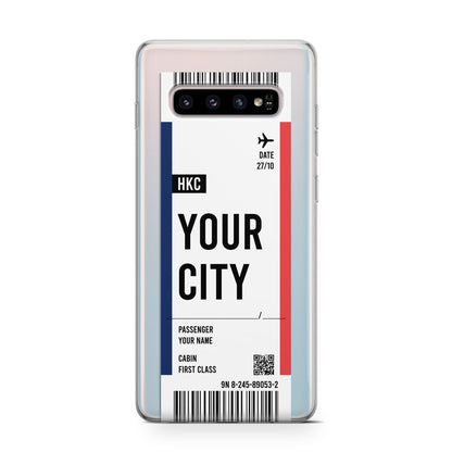 Boarding Pass Ticket Samsung Galaxy S10 Case