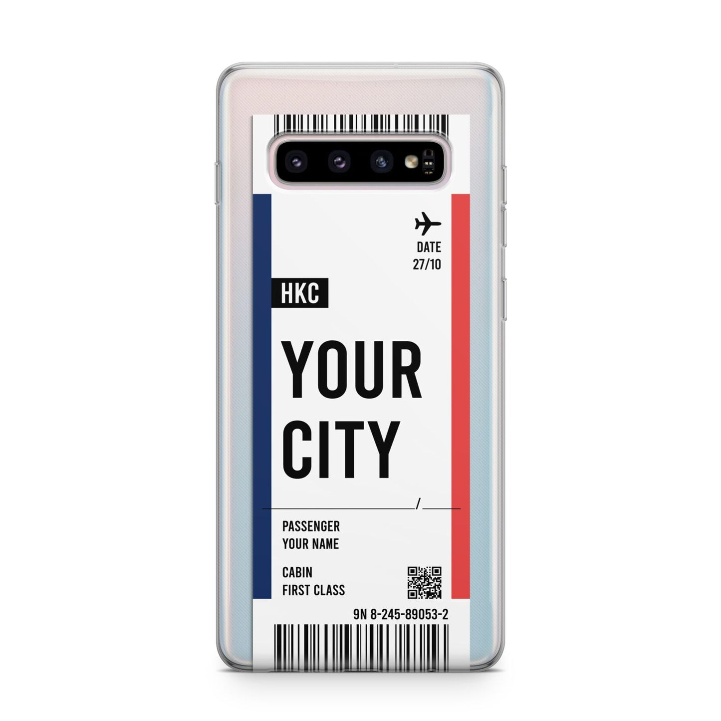 Boarding Pass Ticket Samsung Galaxy S10 Plus Case