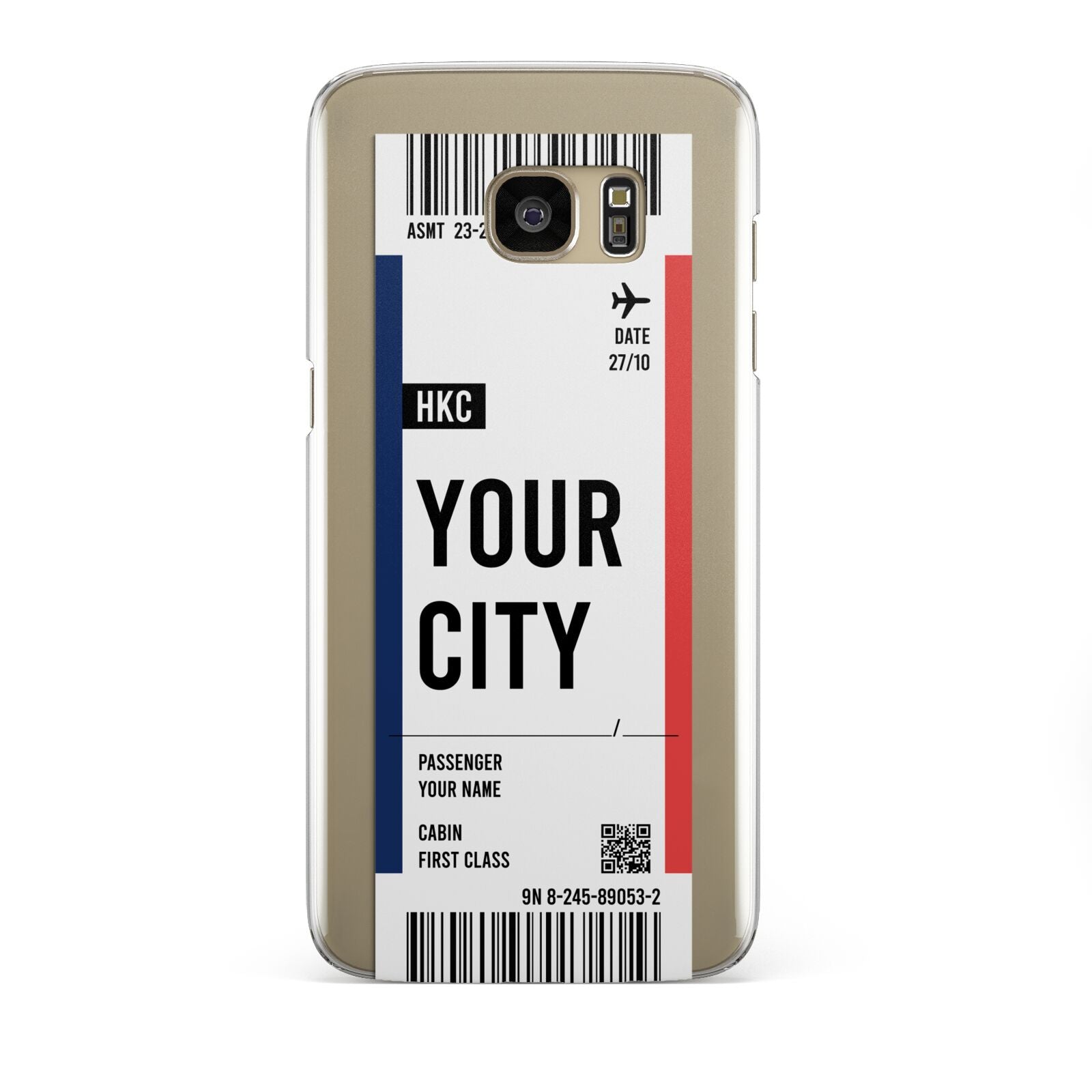Boarding Pass Ticket Samsung Galaxy S7 Edge Case