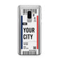 Boarding Pass Ticket Samsung Galaxy S9 Plus Case on Silver phone
