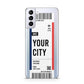 Boarding Pass Ticket Samsung S21 Plus Case