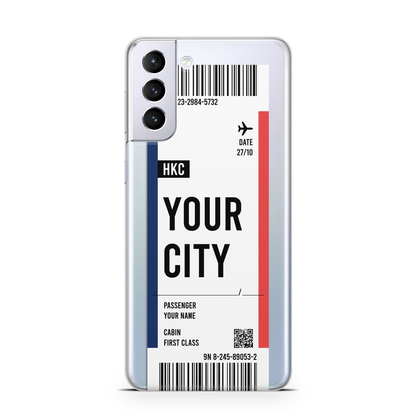 Boarding Pass Ticket Samsung S21 Plus Phone Case
