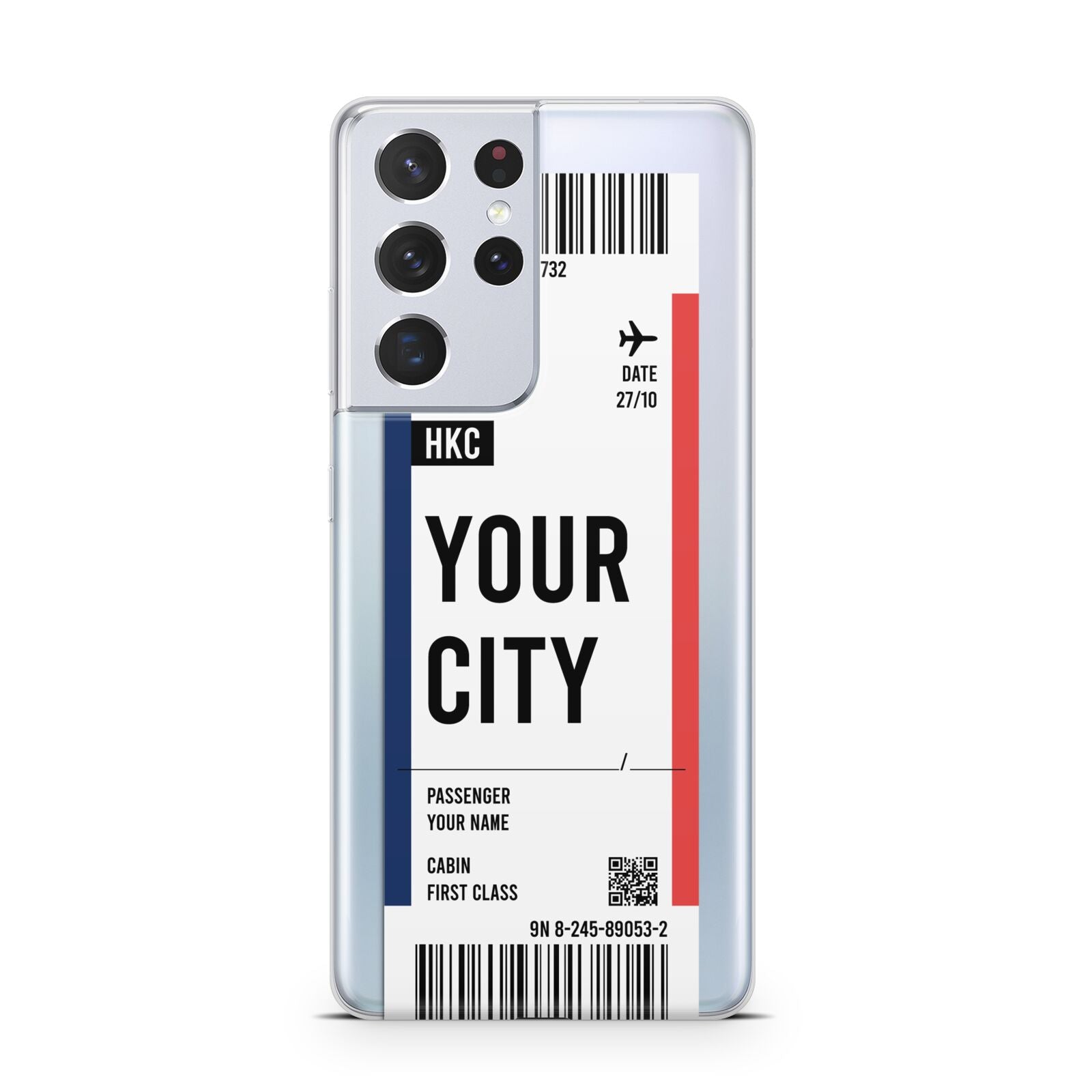 Boarding Pass Ticket Samsung S21 Ultra Case