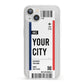 Boarding Pass Ticket iPhone 13 Clear Bumper Case