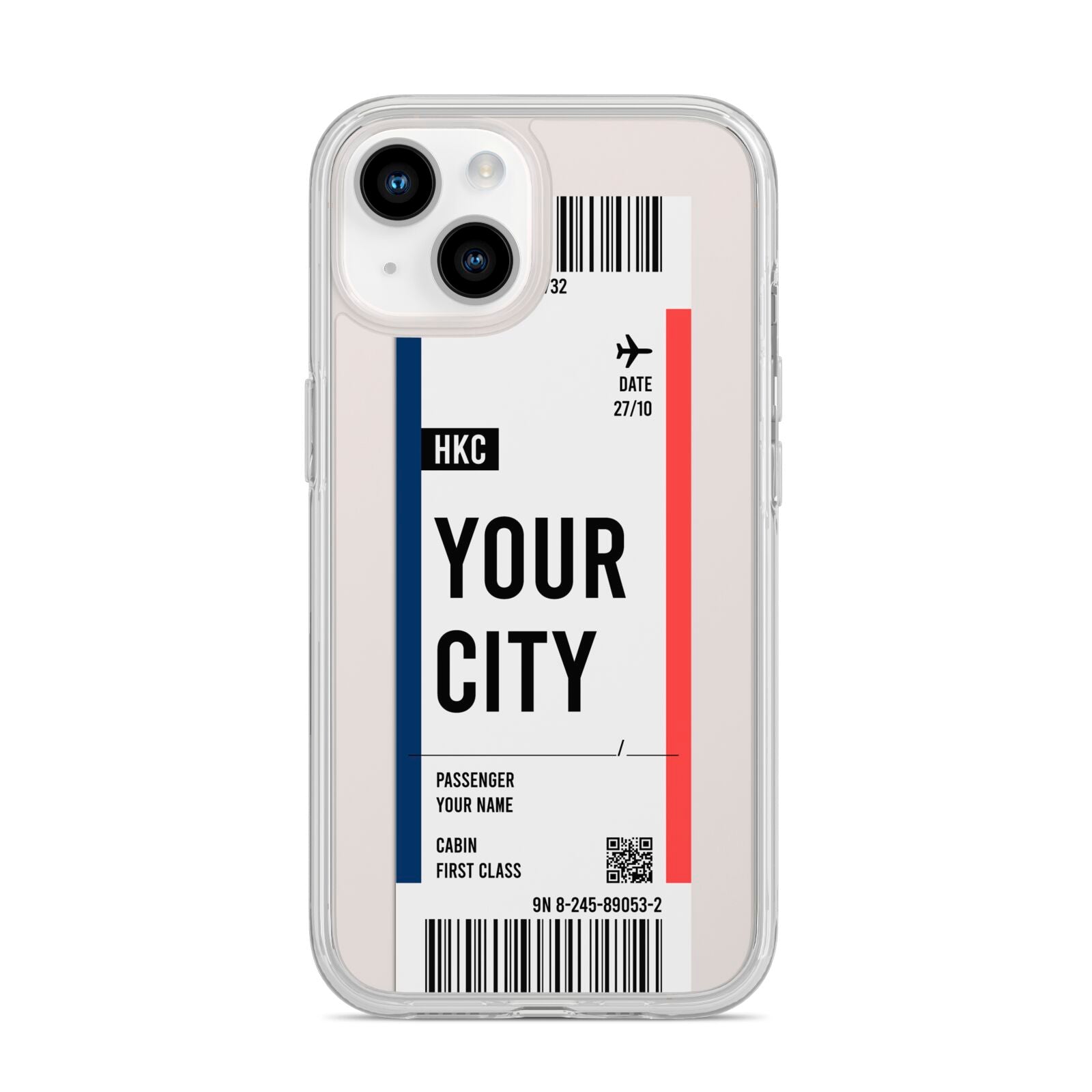 Boarding Pass Ticket iPhone 14 Clear Tough Case Starlight